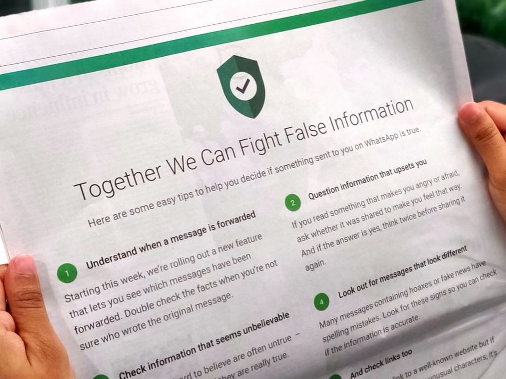 网络谣言，国外咋治？WhatsApp提出10条建议
